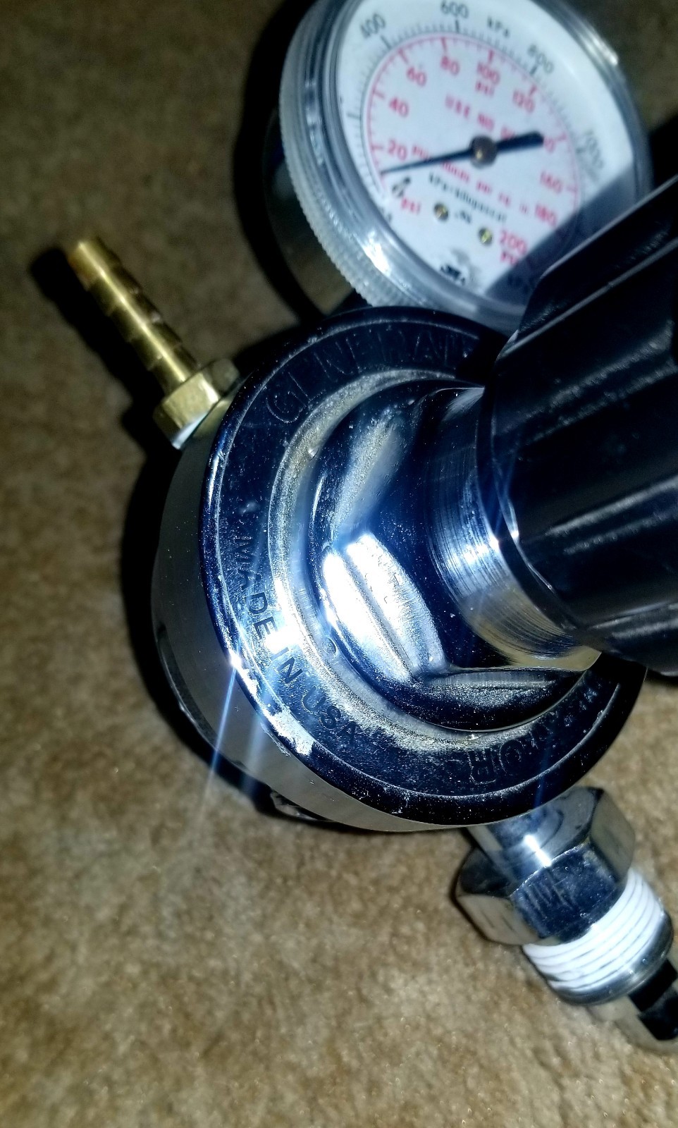 LIQUIDE General Purpose Compressed Gas Air Regulator With Gages GPT270-125-4F-4F