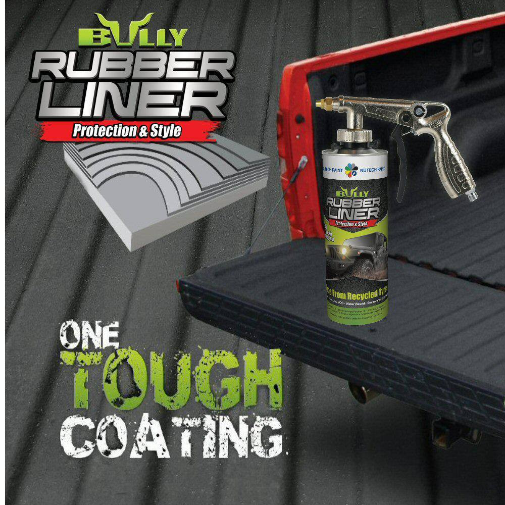 Environmentally Friendly Water Based Rubber Truck Bed Liner in Midnight (4-Box)