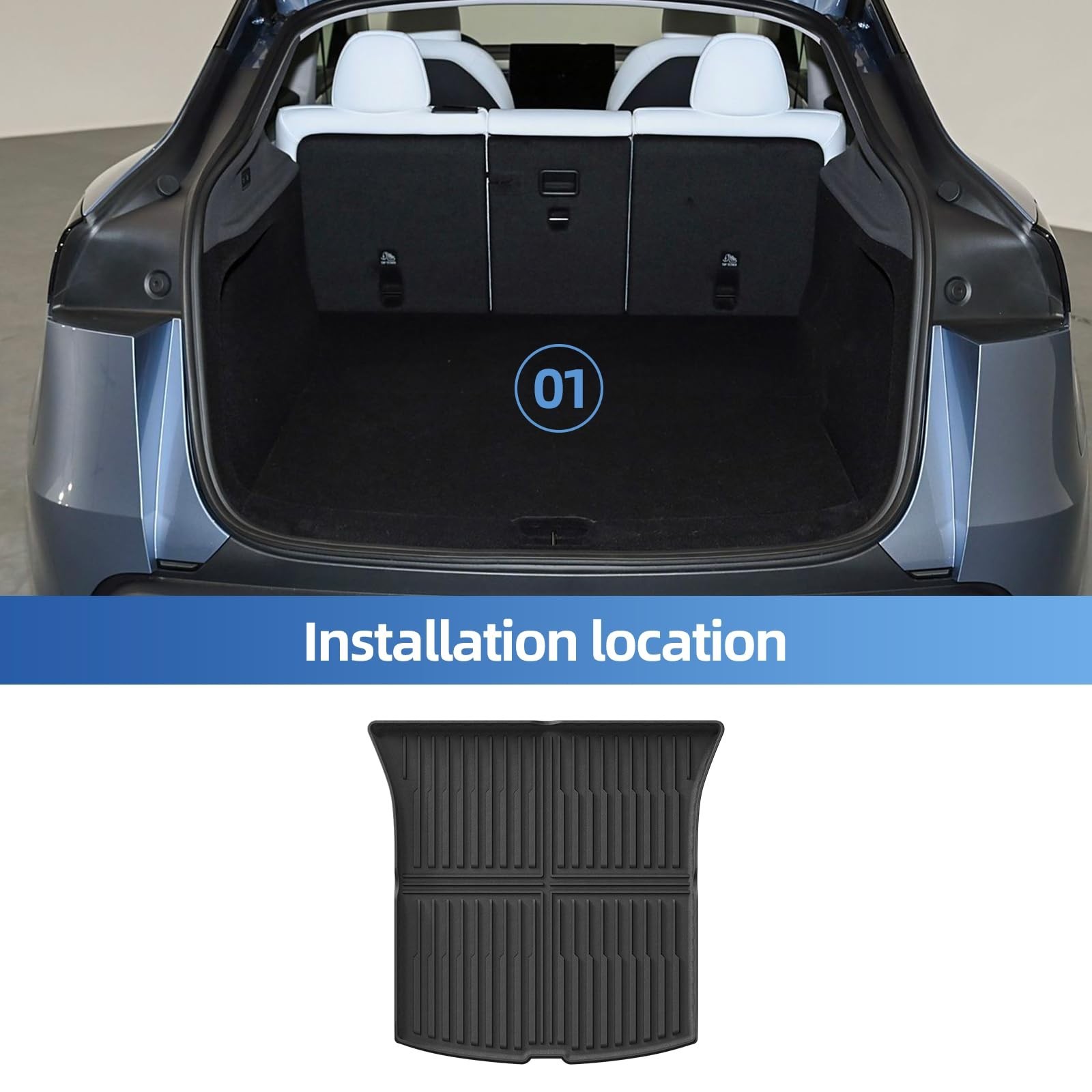 SMABEE Rear Cargo Liner for 2025 2026 Tesla Model Y Juniper 5 Seater All Weat…