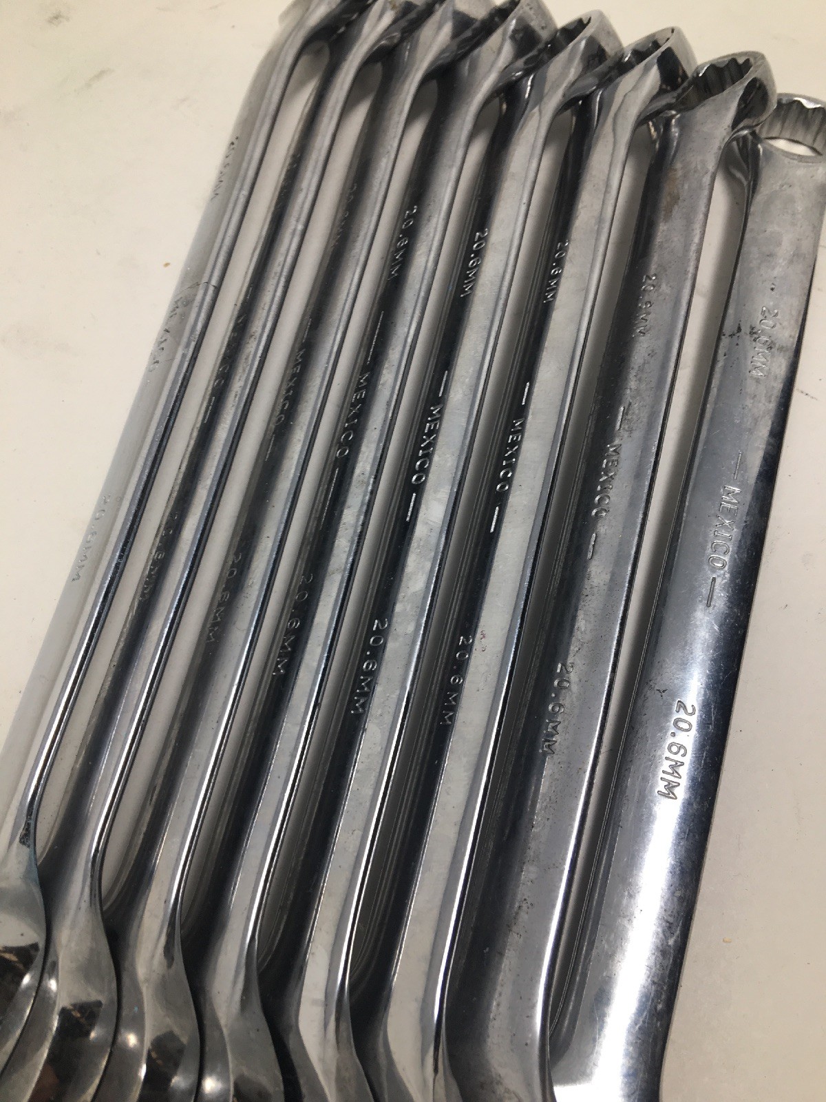 Lot Of 8 Urrea 1226, 12-point Combination Open/Box End Wrenches, All Are 13/16″