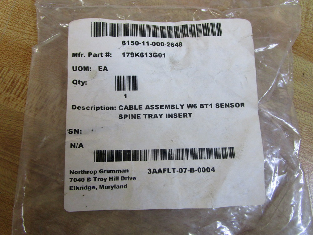 CDS Datacomm 179K613G01 Cable Assembly W6