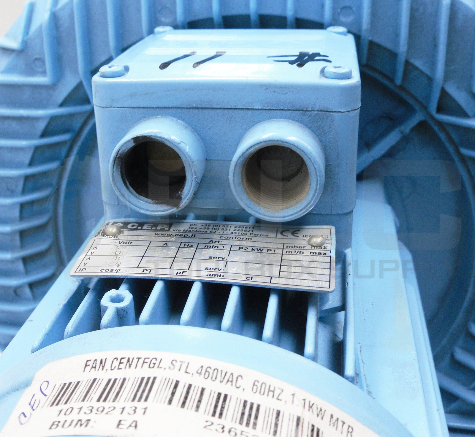 REFURBISHED CEP 3SX5-N0M4 REGENERATIVE BLOWER 50/60HZ 4.7A 480V 3X80B2
