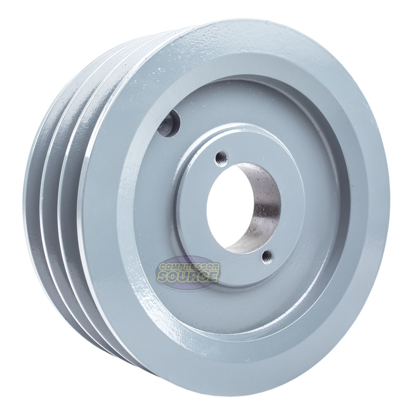 Cast Iron 6.5″ Triple Groove Pulley 3 Belt B Section 5L with 3/4″ Sheave Bushing