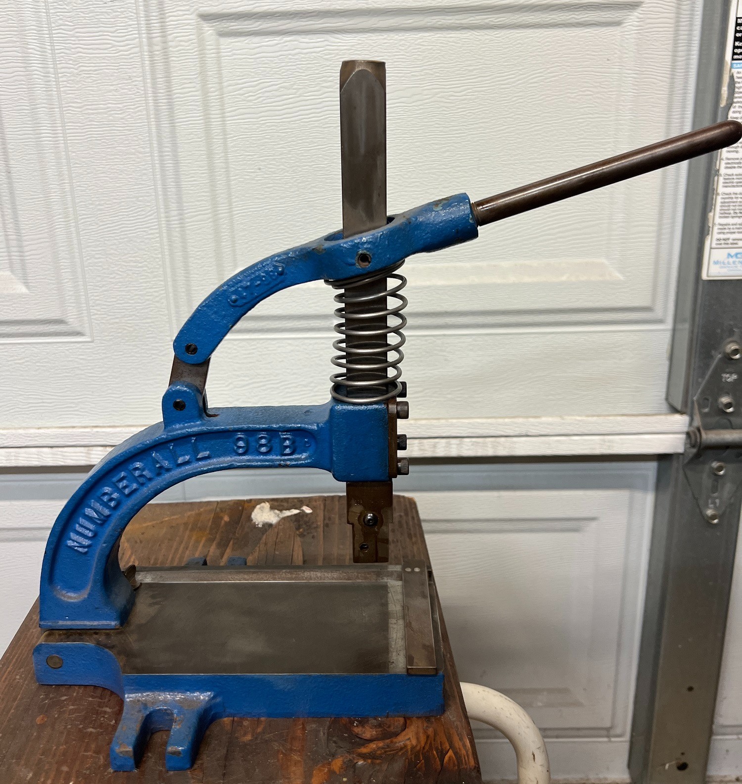 Numberall Model 98 Marking Platform Hammer Stamp with 0-9 Numeric Stamps