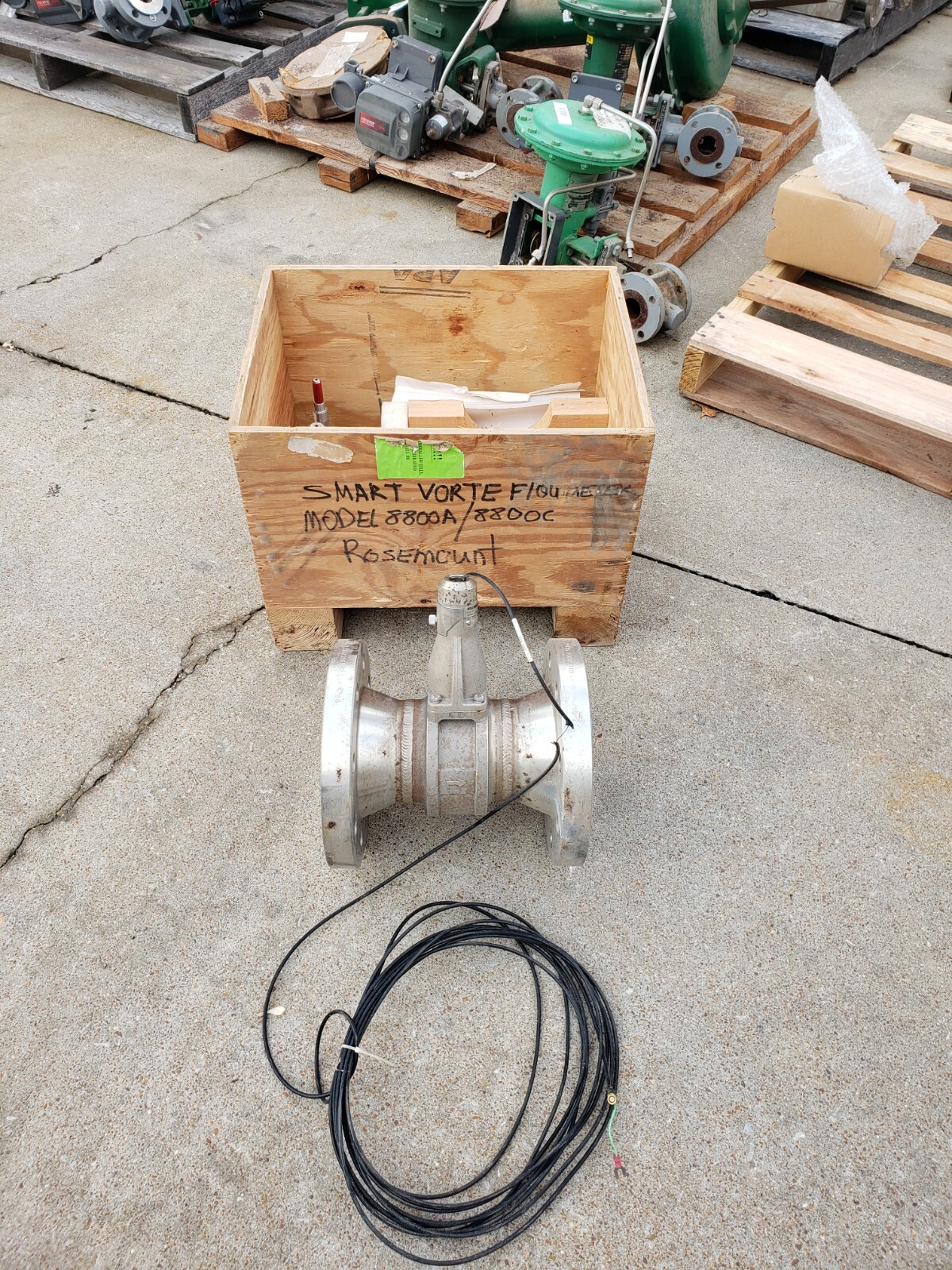 ROSEMOUNT 4” 300 MODEL 8800 VORTEC FLOW METER S.S K FACTOR