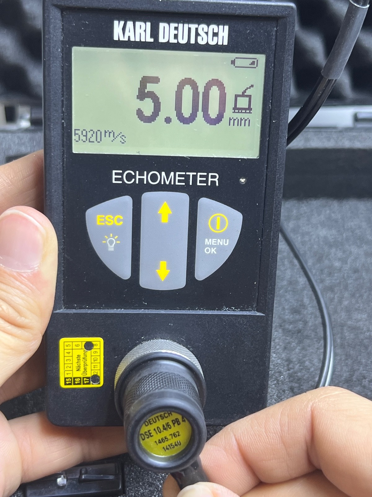Karl Deutsch 1076.001 Wall Thickness Gauge ECHOMETER 1076 Basic