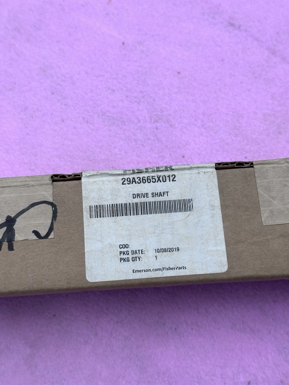 Fisher Drive Shaft 29A3665X012