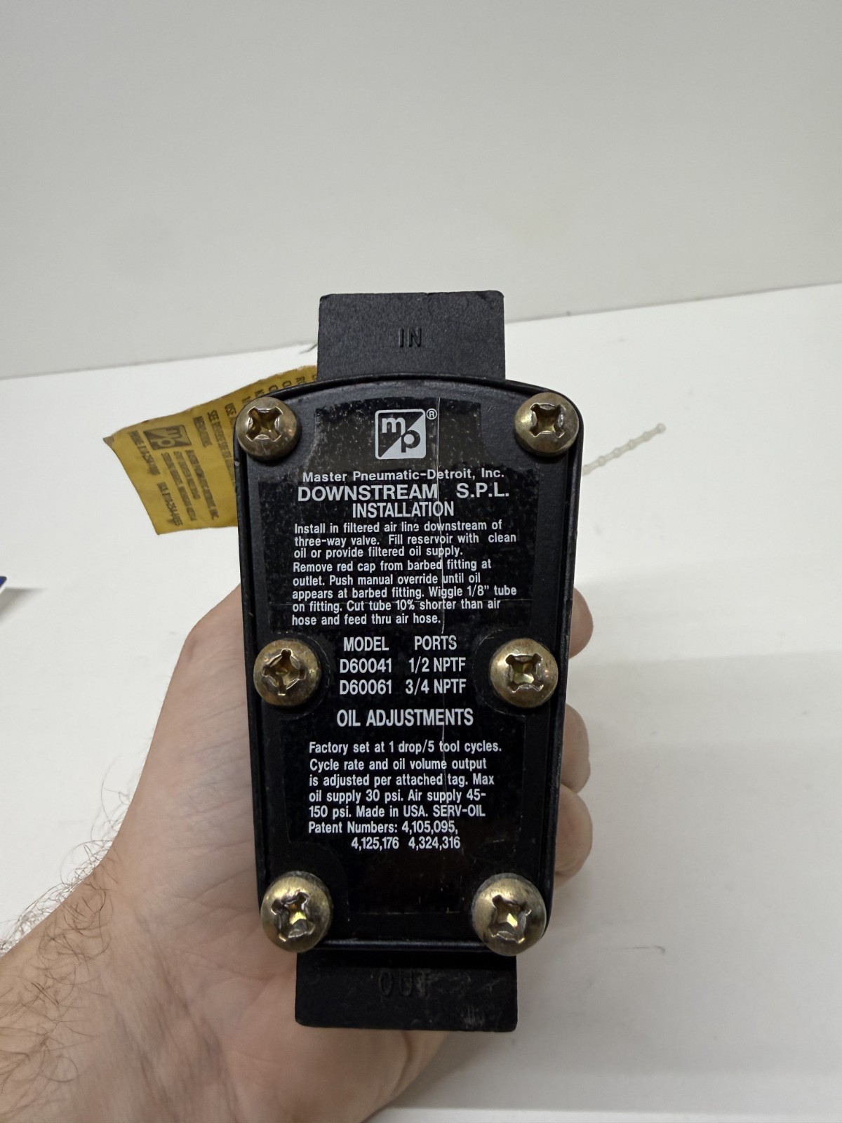MASTER PNEUMATIC D60061 3/4″ LUBRICATOR