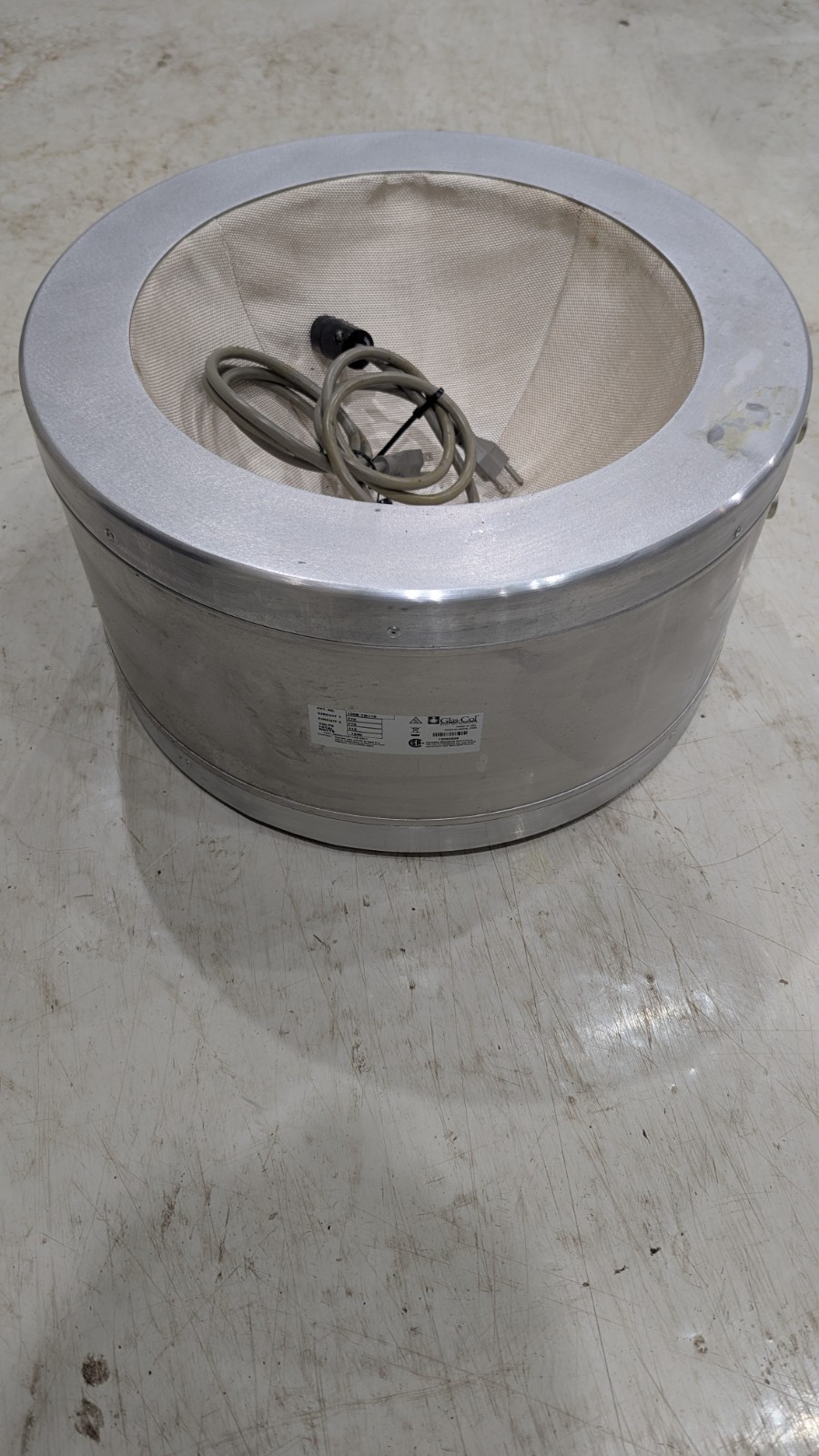 Glas Col 22L Aluminum Heating Mantle 100B TM118 USED with Cords