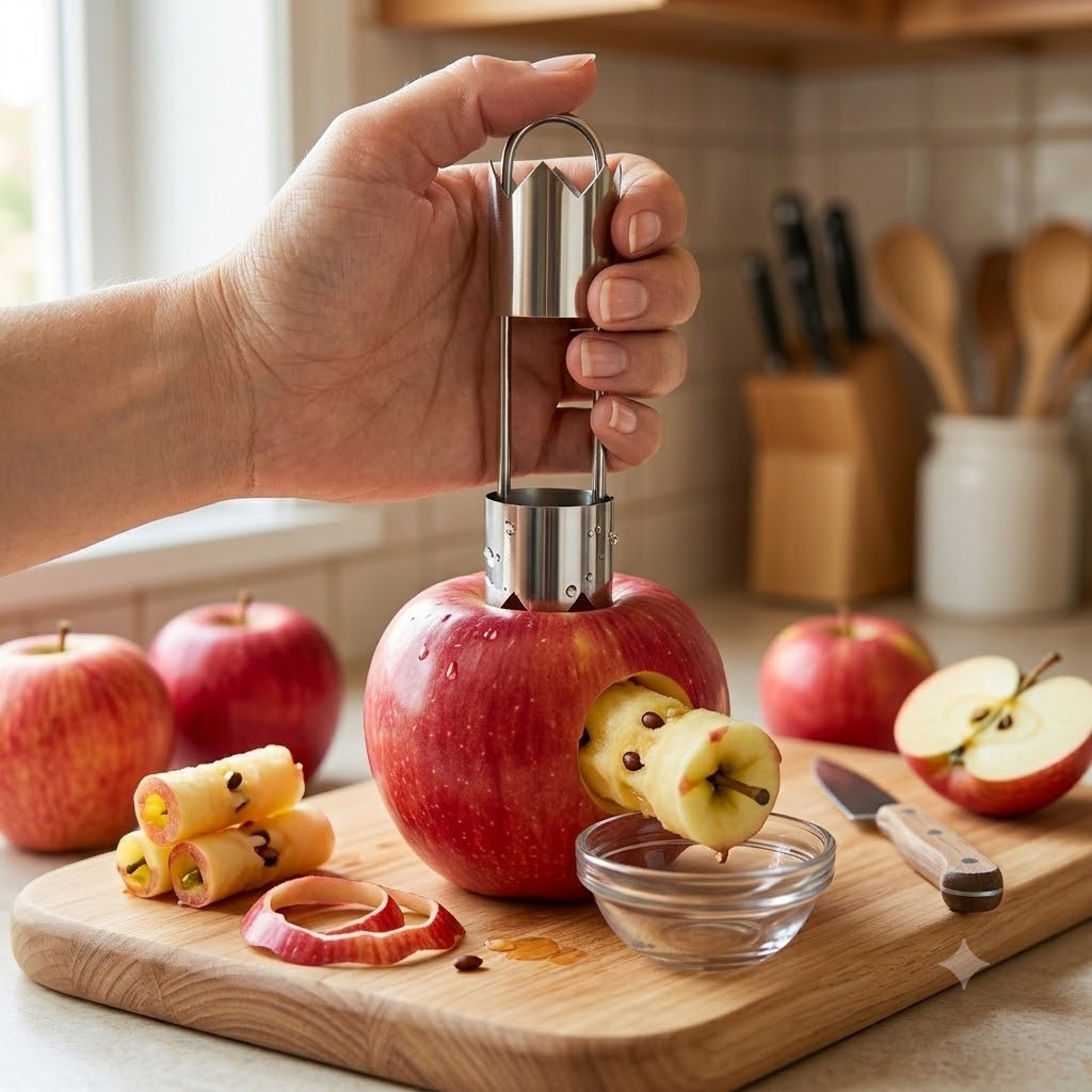 Premium Stainless Steel Cherry Corer – Portable Cherry Pit Remover Tool