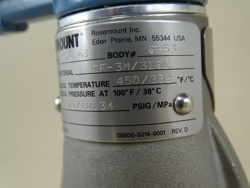 Rosemount Smart Vortex Flowmeter -40 F – 185F, 12-42VDC, 8800