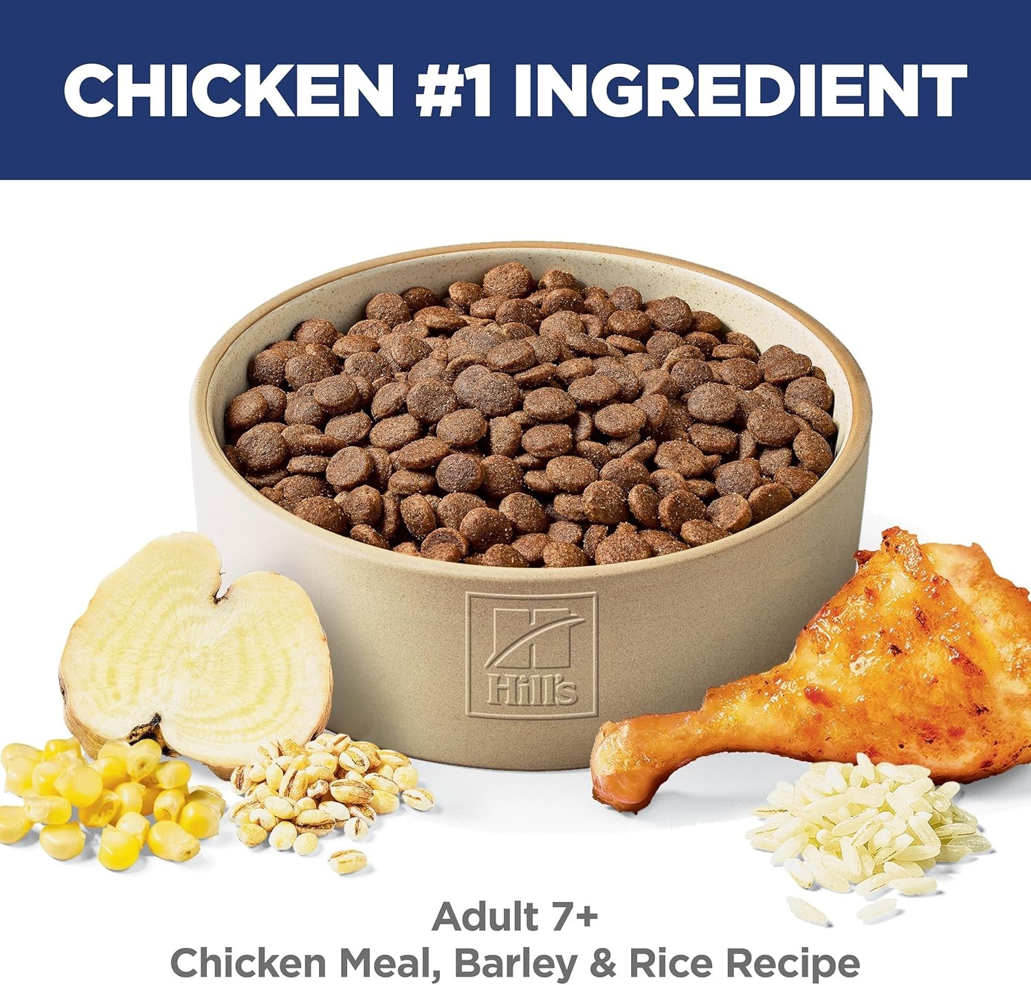 Hill’s Science Diet Adult 7+ Dry Dog Food, Chicken Meal, Barley, & Rice, 33 lb.