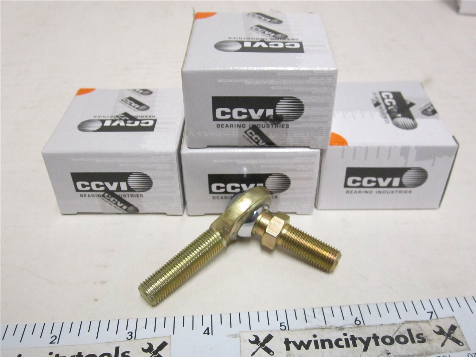 (4) CCVI Bearing Industries EML 6TYS-W PTFE Race Linkage Rod Ends, 3/8-24″, LH