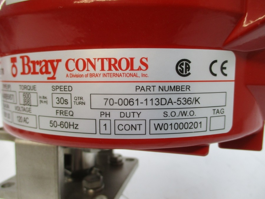 BRAY CONTROLS 70-0061-113DA-536/K SER. 70 120VAC 0.80/1.00A 1-1/2″ NSNP