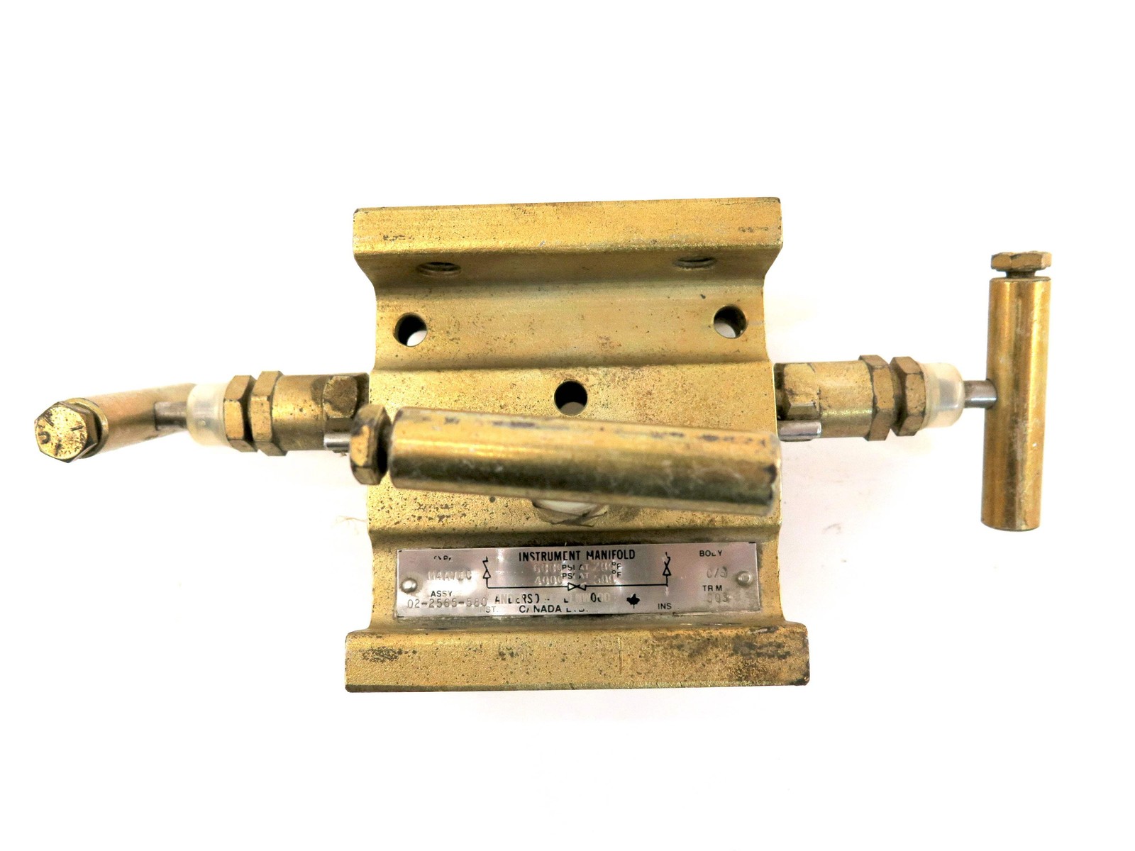 Anderson Greenwood M4AVIC 02-2565-580 Manual Instrument Valve Manifold