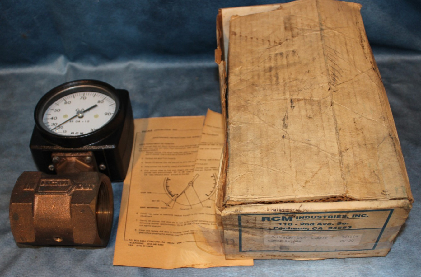 (New Old Stock) RCM Industries 2-71-R-100 Flow Meter “6 Month Warranty”