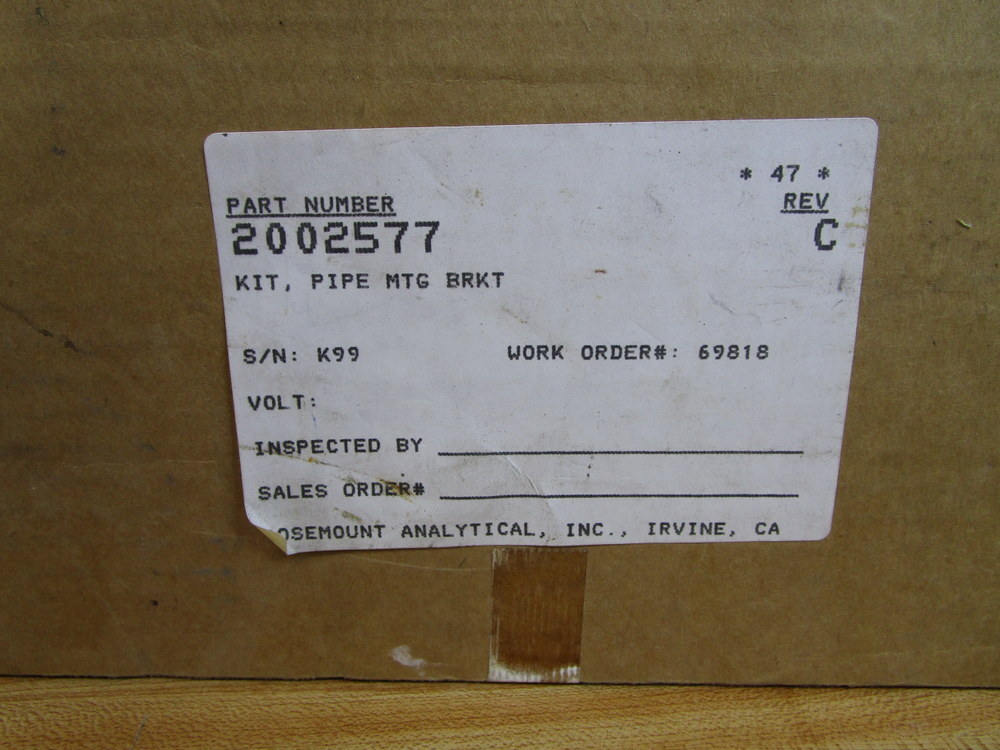 Rosemount 2002577 Pipe Mounting Bracket