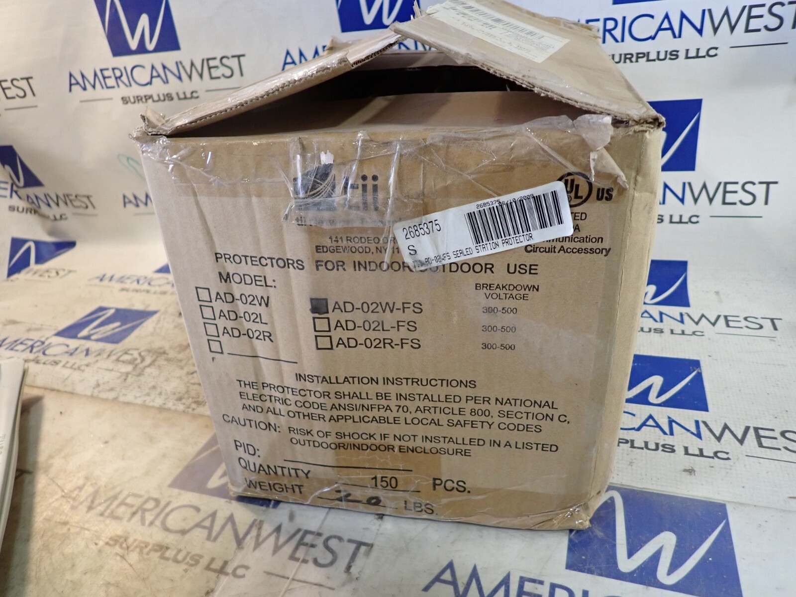 1 NEW – TII Sealed Station AD-02W-FS 899A 15-09-5 Signal Circuit Protector