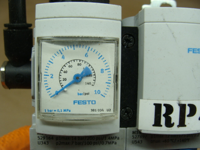 FESTO FILTER REGULATORS MS4-LFR-1/8-D6-ERM-AS 529164 & MS4-LFM-1/8-AUV-WB 527697