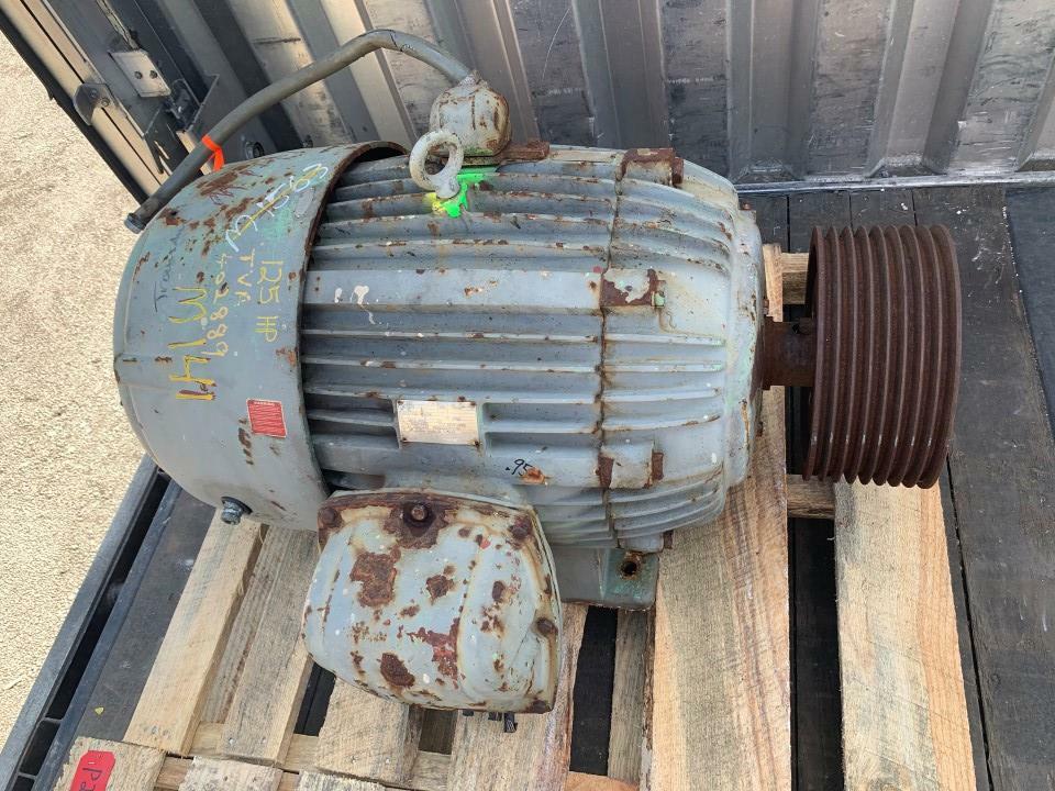 U.S. Electric Motors 125 HP 1800 RPM 460 Volts 444T