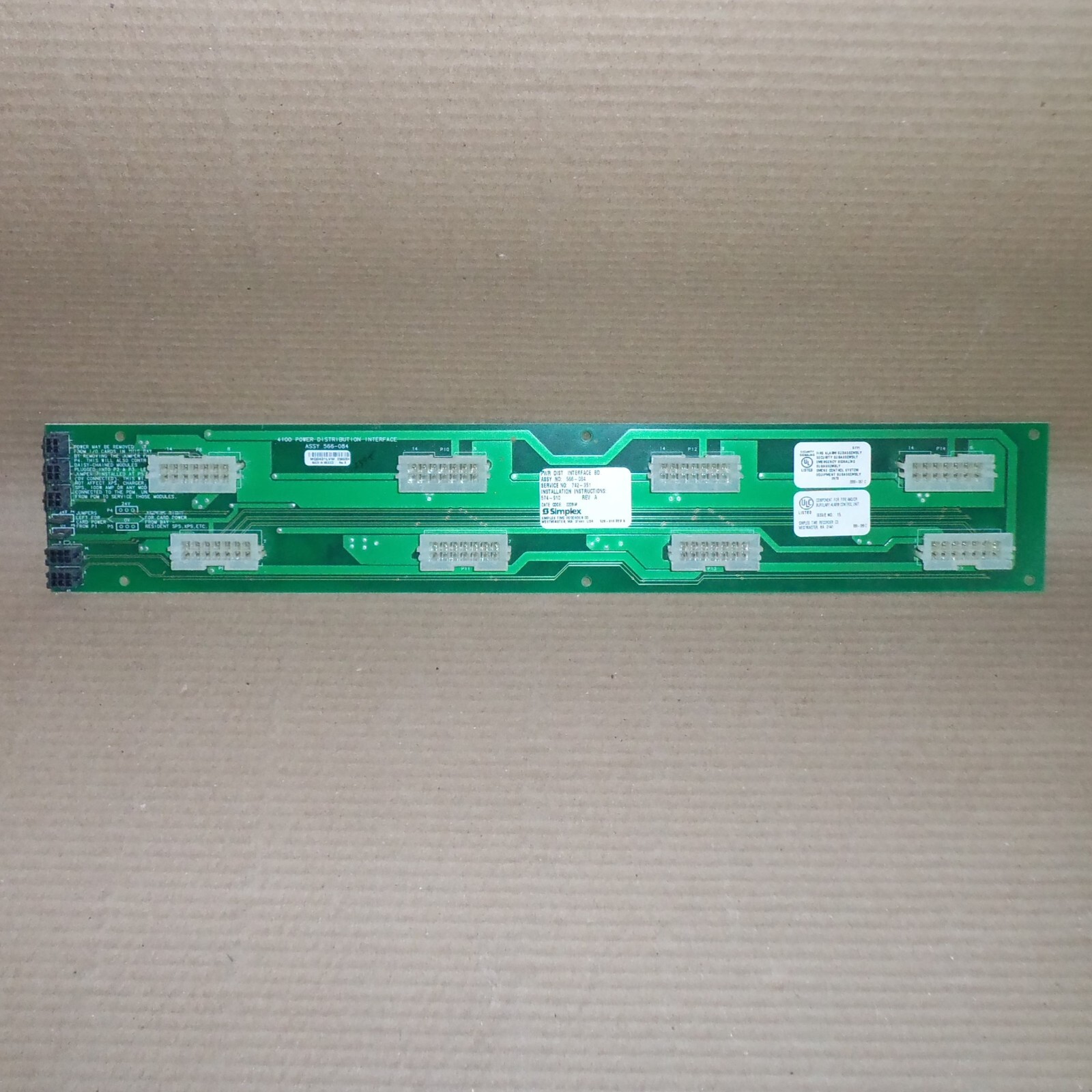 SIMPLEX 4100 SERIES 566-084 Power Distribution Interface Circuit Board 566084