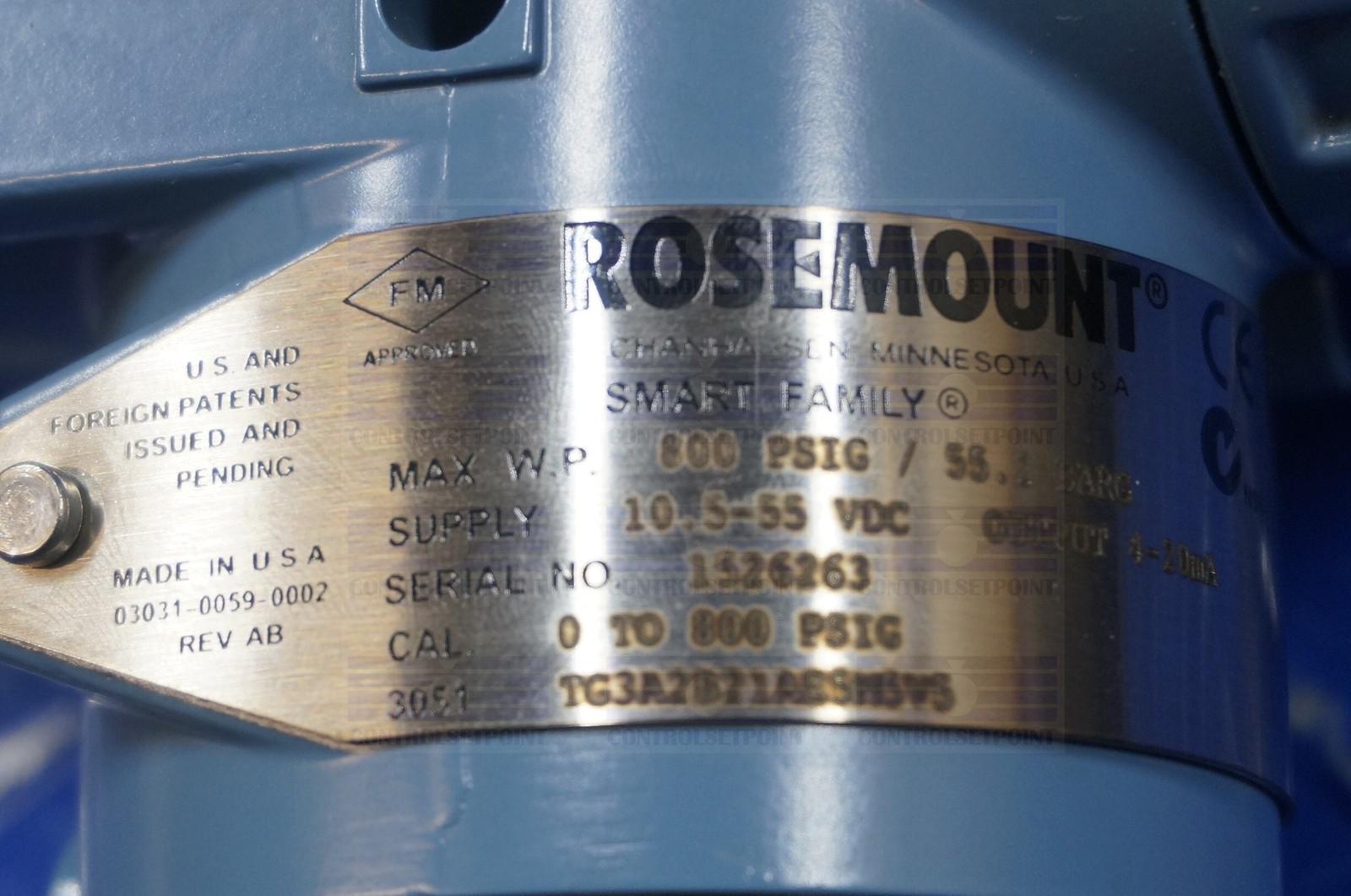 EMERSON ROSEMOUNT 3051TG3A2B21AE5M5 PRESS TRANS 3051 TG3A2 ID83916