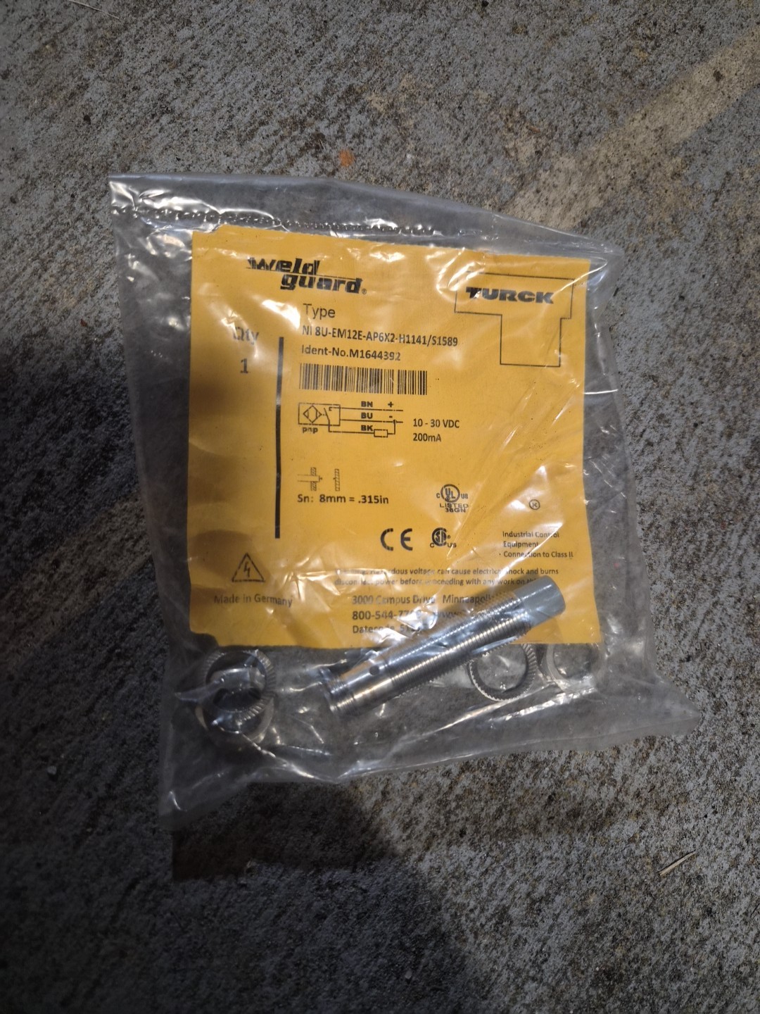 TURCK NI 8U-EM12E-AP6X2-H1141 / S1589