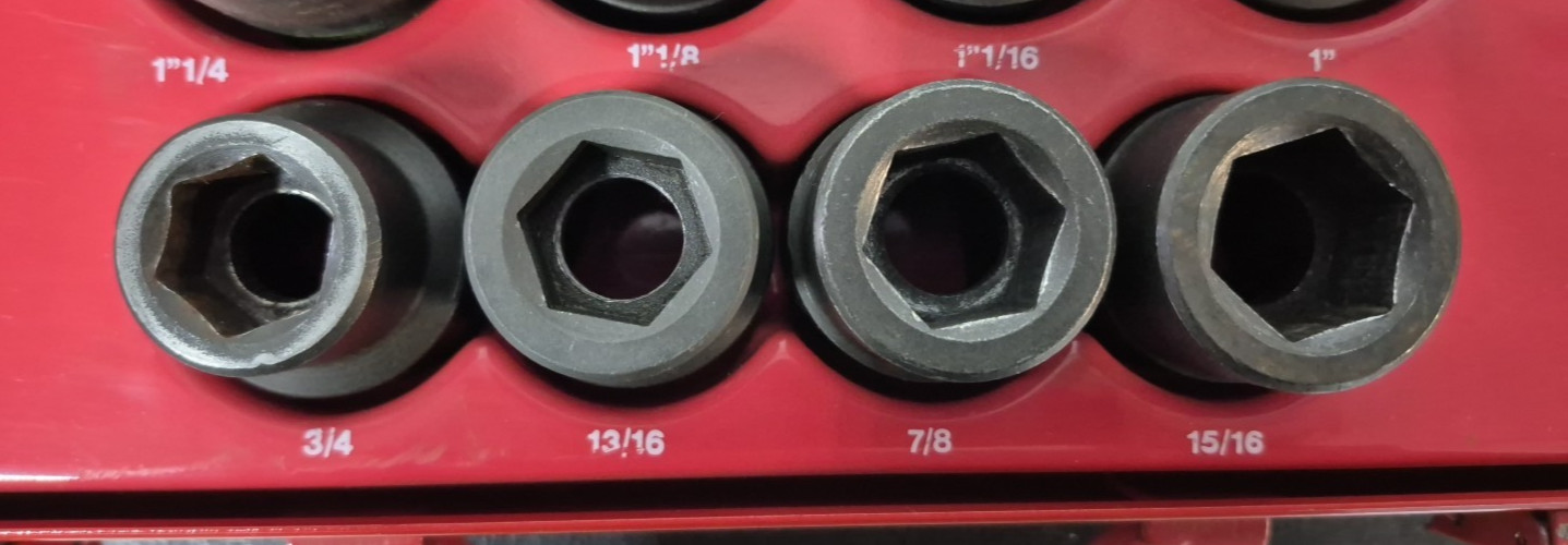 Facom 6-PT Impact Socket Set, 3/4″ – 1-5/8″, 3/4″Drive , NK.500U, Used