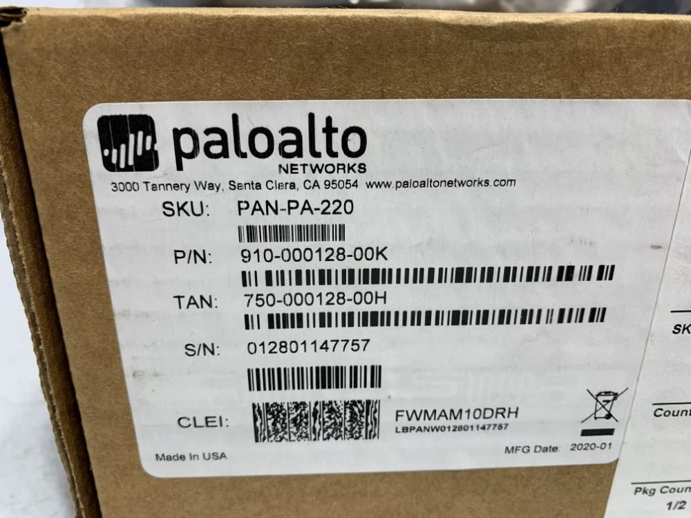 Palo Alto 910-000128-00K Firewall Network Security Appliance