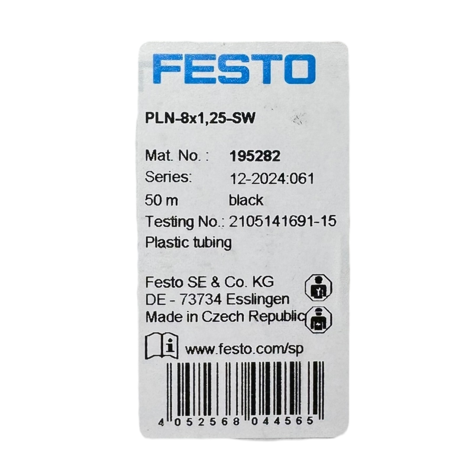 Festo PLN-8X1.25-SW 195282 Plastic Hose 1.4MPa 5.9x8mm 50M