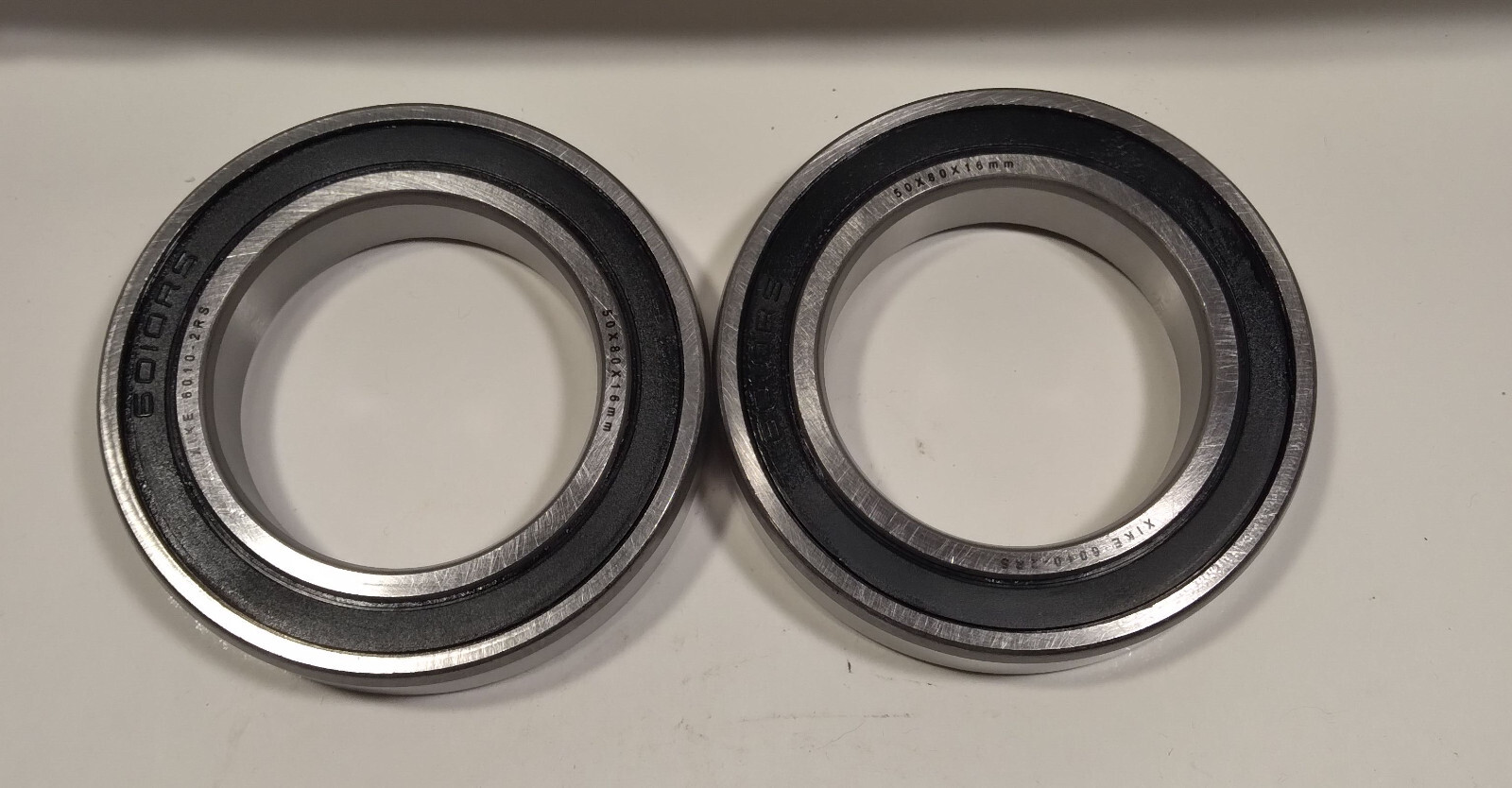 2 NEW XIKE BEARINGS 6010 2RS RUBBER SEALED BALL BEARINGS NNB ***MAKE OFFER***