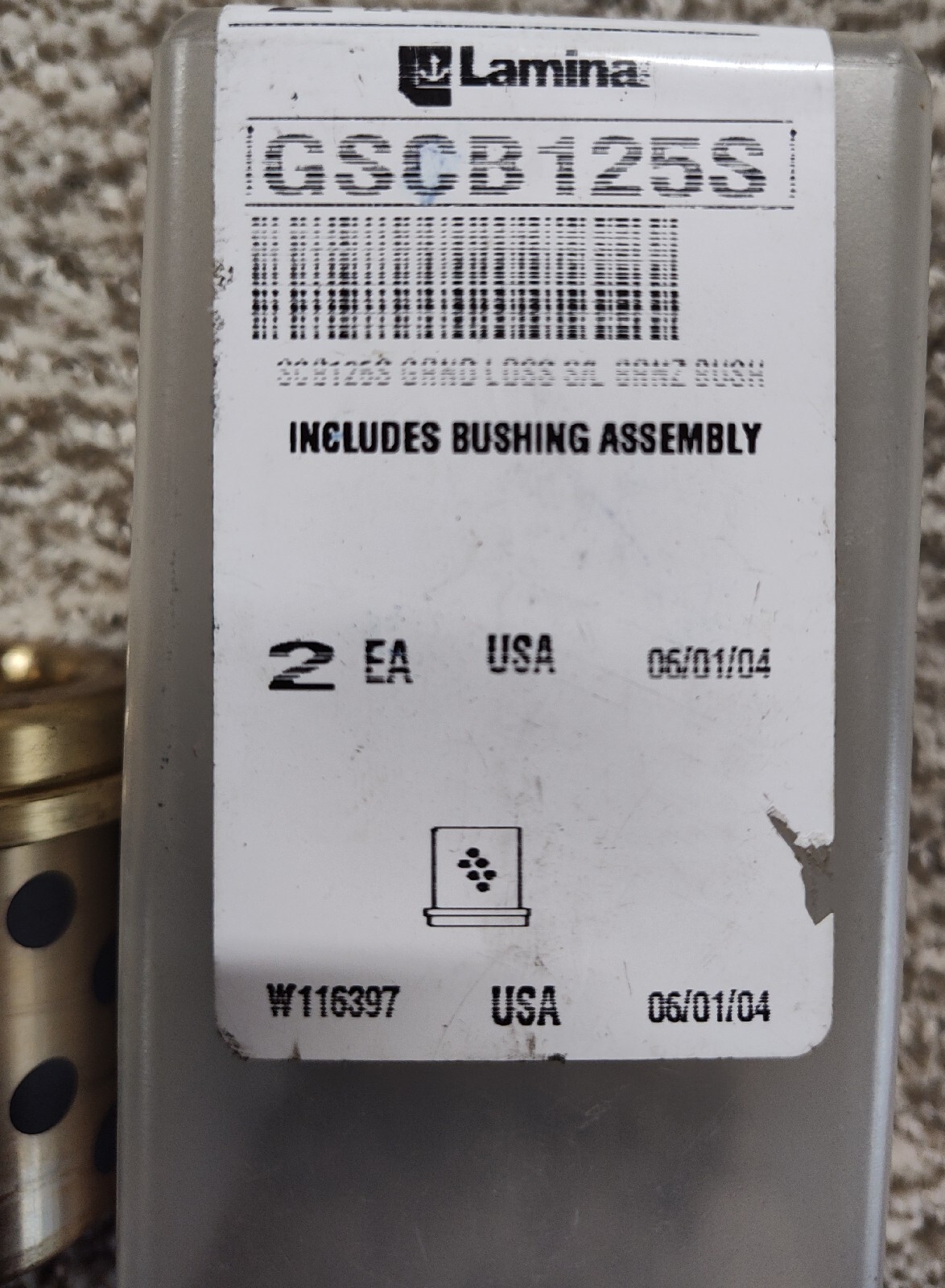 LAMINA SCB 125S GRND LOSS S/L BRNZ BUSHINGS SELF LUBRICATING Set Of 2