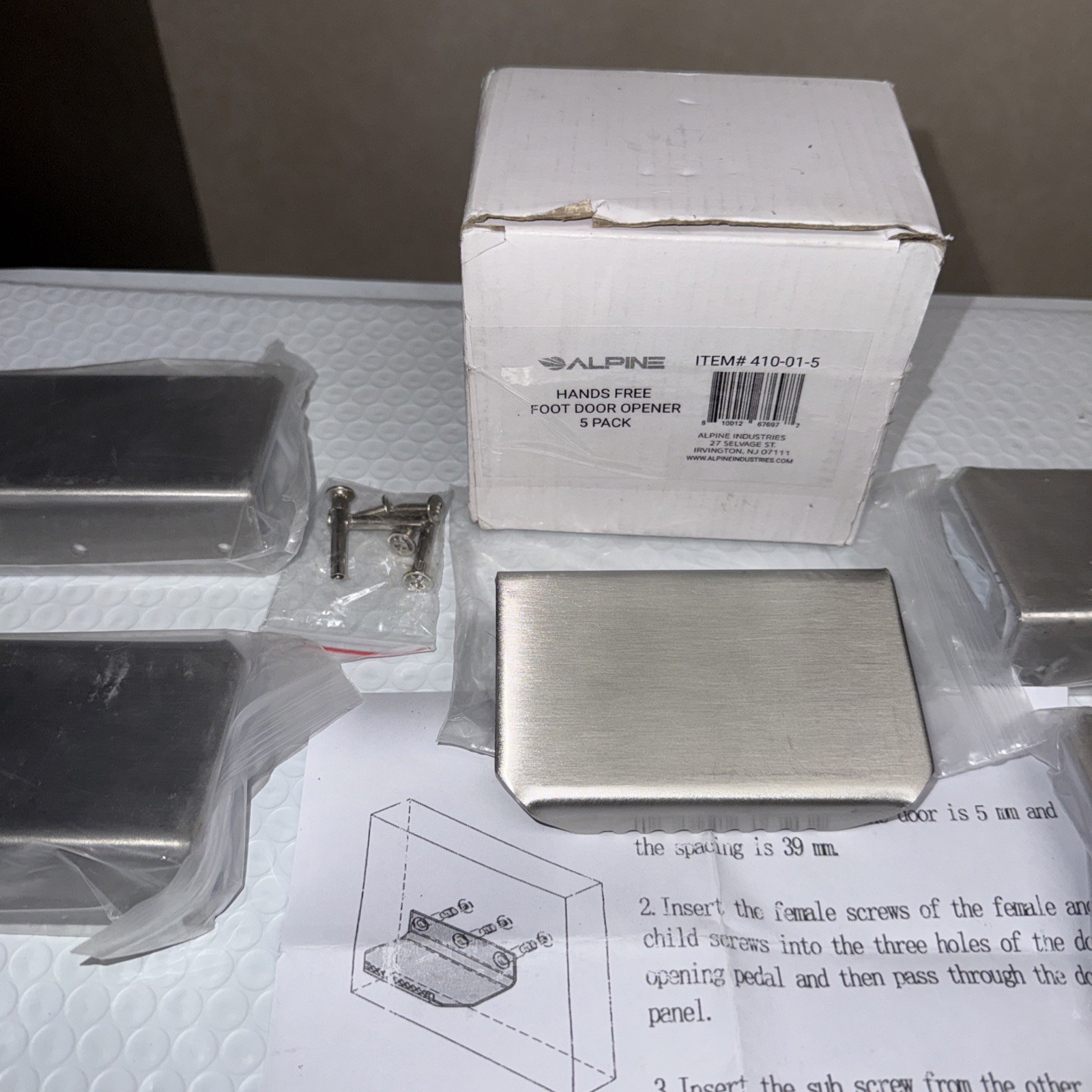 Lot Of 5 Alpine Silver Step N Pull hand free door foot opener Heavy Duty