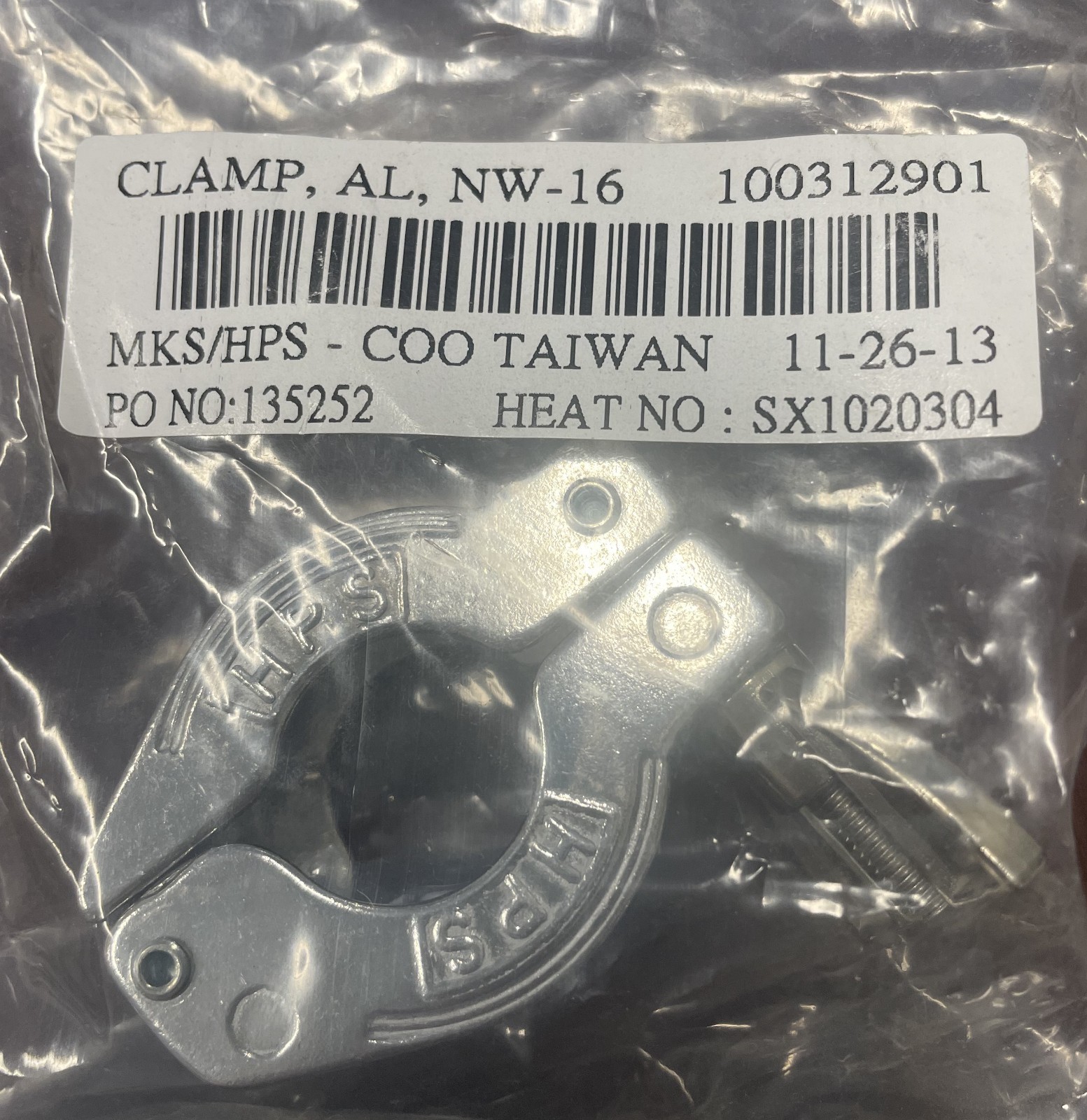 NEW HPS / MKS Instruments HPS Series 31 Aluminum Wing-Nut Vacuum Flange Clamp