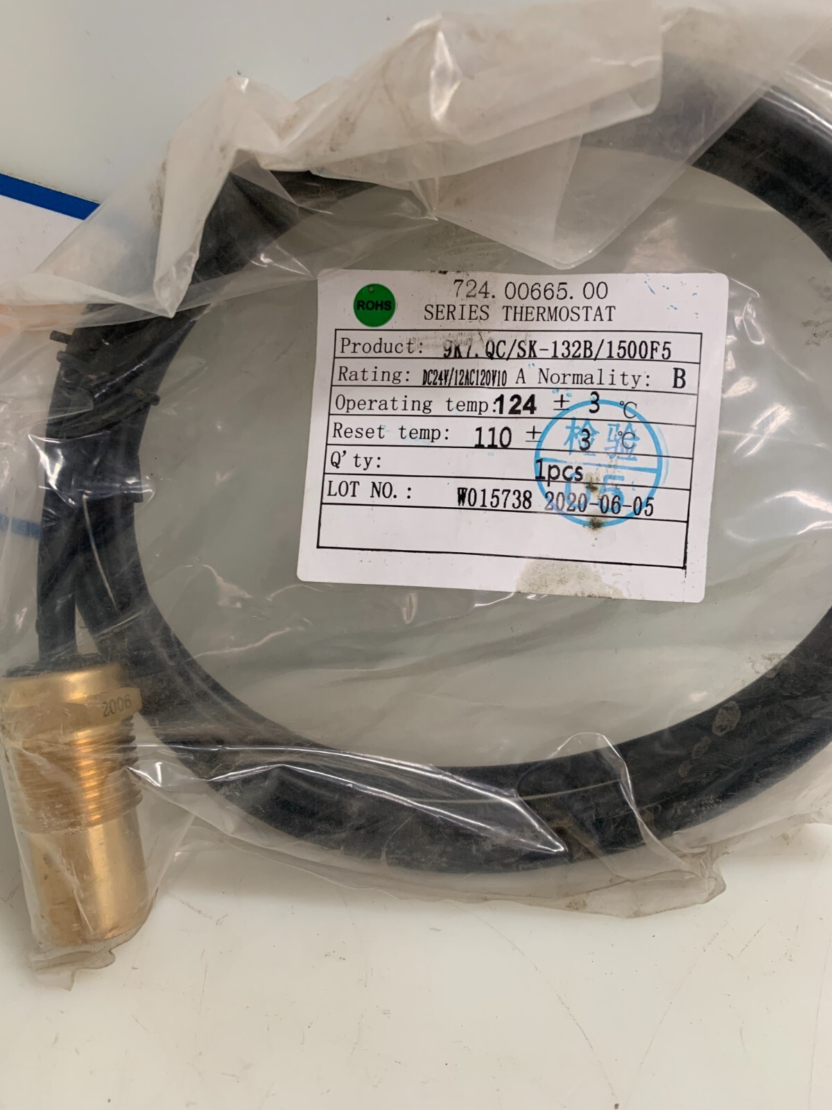 SHENZHEN THERMOSTAT 9K7.QC/SK-132B/1500FS