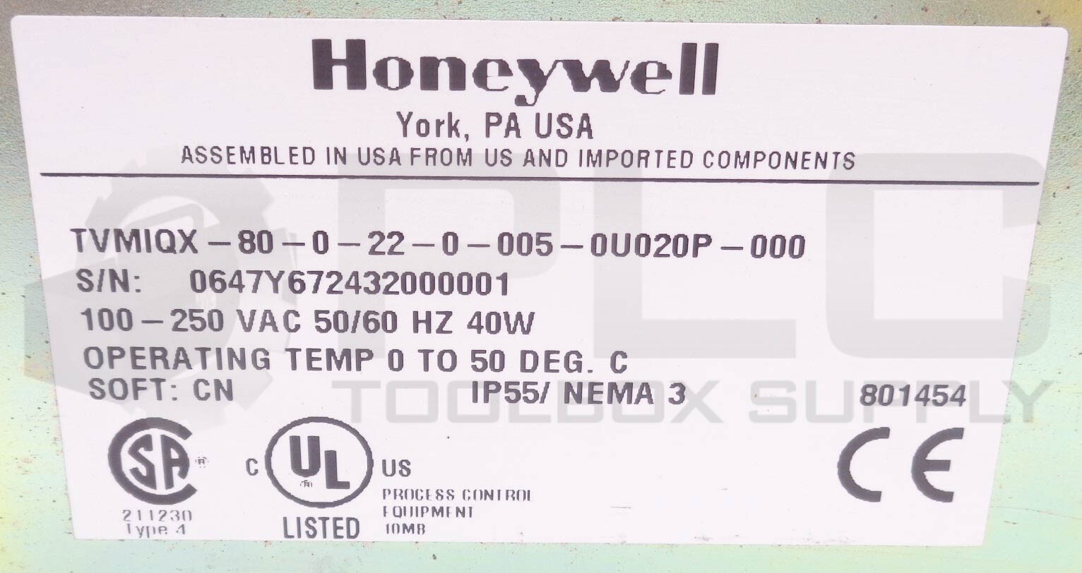 HONEYWELL TVMIQX-80-0-22-0-005-0U020P-000 MINITREND QX RECORDER w/SDCFJ 64MB