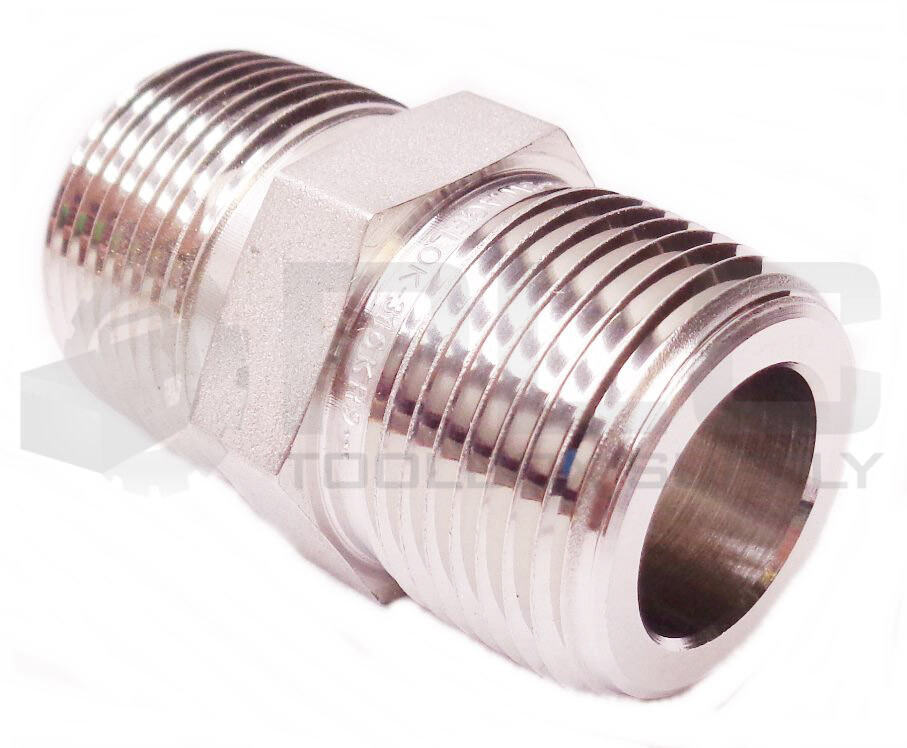 LOT OF 3 NEW SWAGELOCK 316KR9 HYDRAULIC FITTINGS 5/8″ID X 1″ OD 1-7/8″ LONG