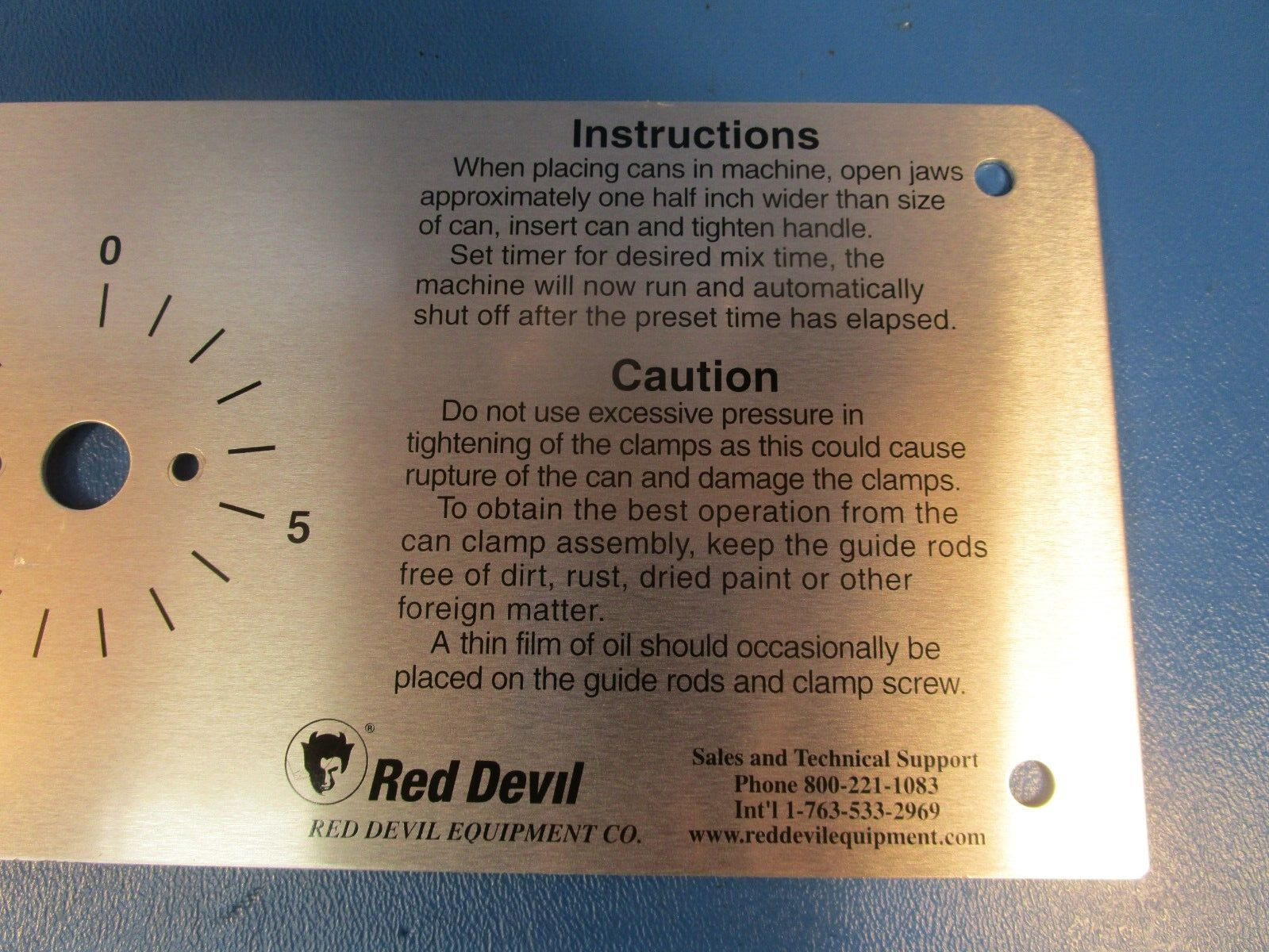 RED DEVIL 9781049 15 MINUTE DIAL TIMER PLATE, fits a Red Devil 5782184 Timer
