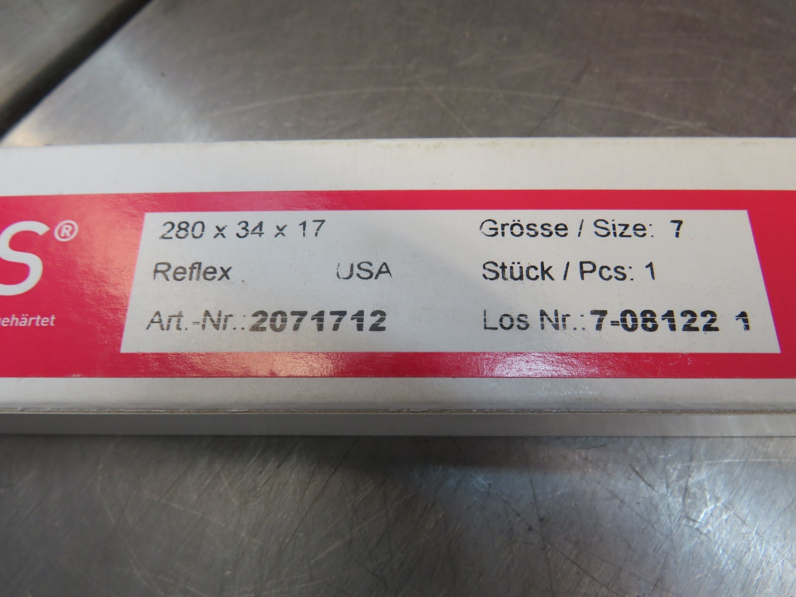 Maxos Size 7 Glass Gauge 280 x 34 x 17 2071712