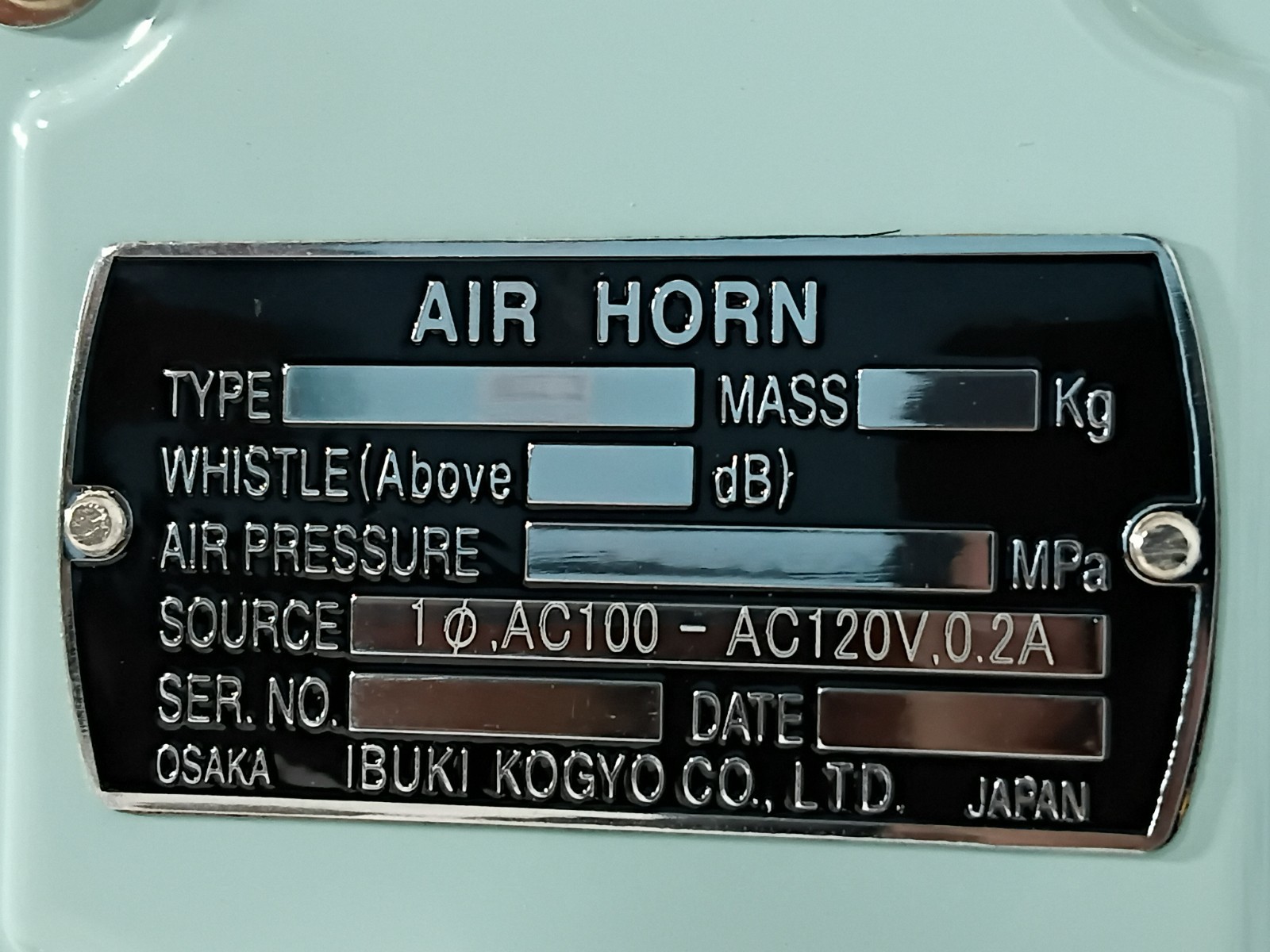 Ibuki Kogyo A200ESS-B Coil With Piston For Air Horn 1ϕ AC100-AC120V 0.2A