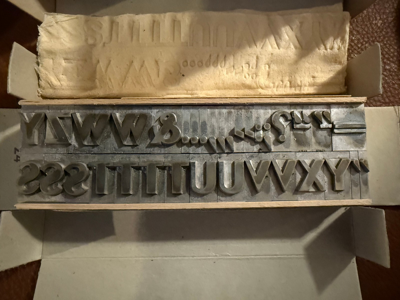 Complete Set Peignot Foundry Pica Printer Type Deberny & Peignot 60pt Upper Case