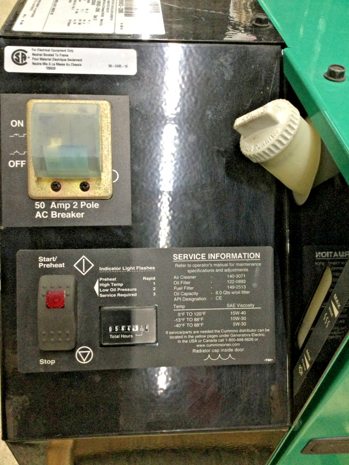 Cummins Onan 12HDKCD-2209G Commercial QD 12kW Diesel Generator 120/240V