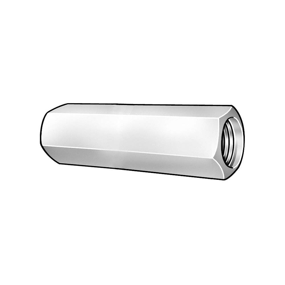 GRAINGER APPROVED 1HY44 CplgNt,18-8,SS,1/2″-13,11/16″x13/4″,2PK 1HY44