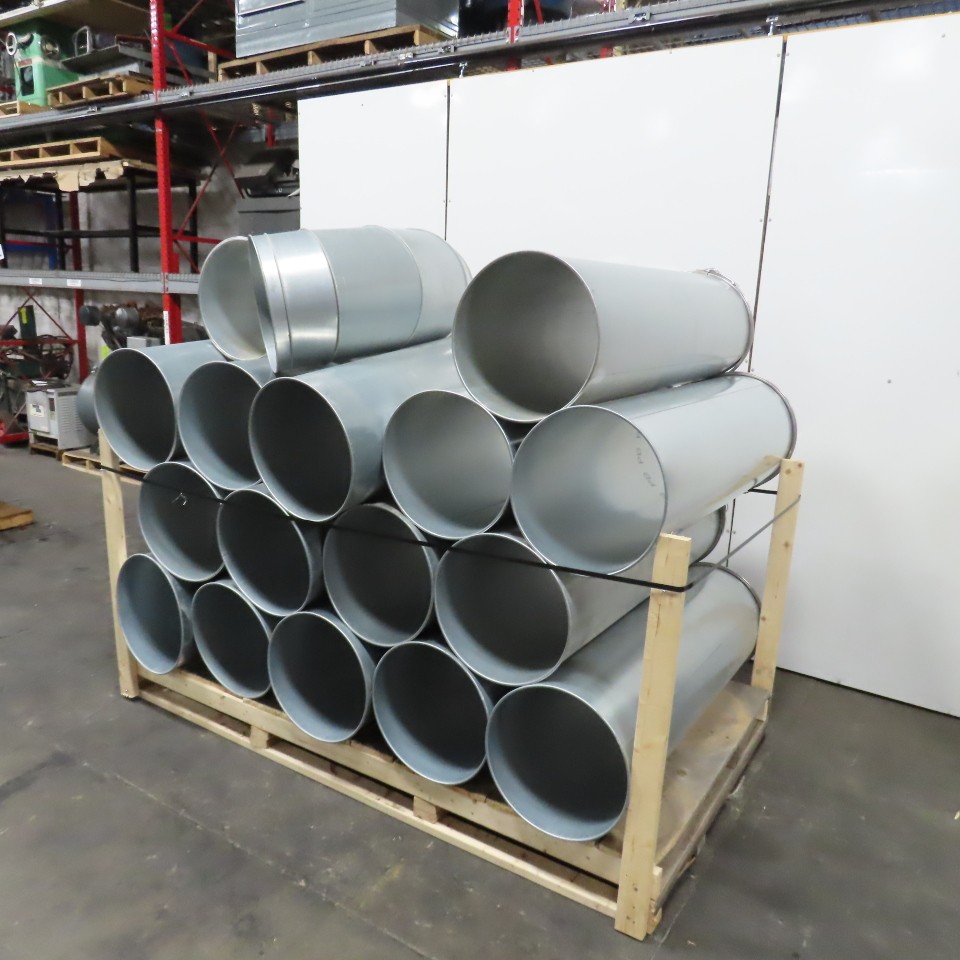 Nordfab 18 19″, 20″ Quick Clamp Rolled Edge Galvanized Steel Duct Pipe 18 Pieces