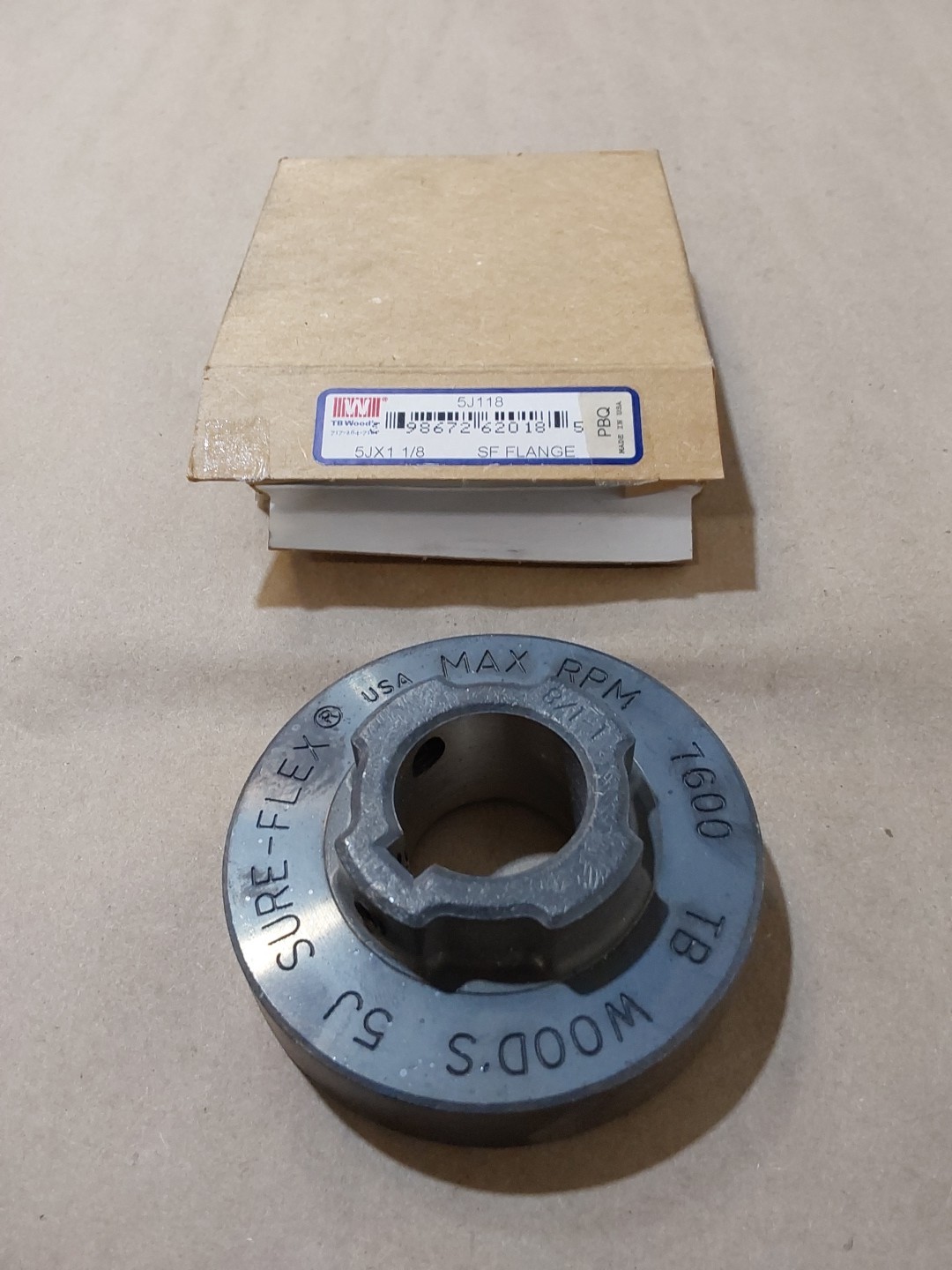 TB WOODS 5J118 Sure-Flex COUPLING FLANGE, 1-1/8″ BORE