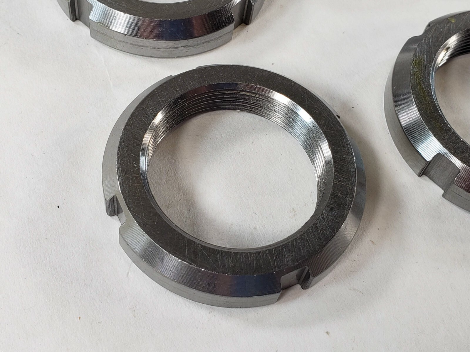 Lot Of 9 Applied Industrial Technologies N08 Silver Standard Locknut
