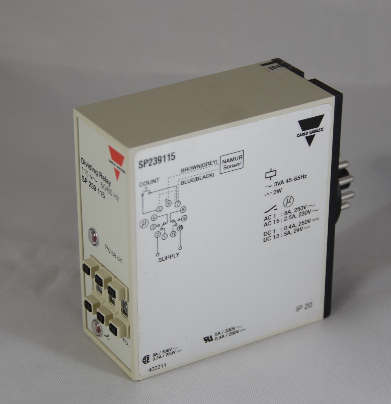 SP239115 – SP 239 115 Carlogavazzi SP-239-115 DIVIDING RELAY 3VA 45-65HZ IP 20