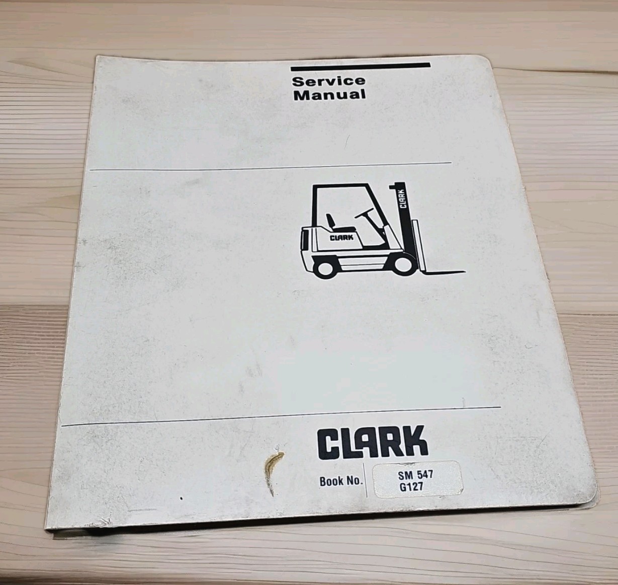 CLARK EQUIPMENT Service & Parts Manual SM547 G127 In Clark Binders VGC