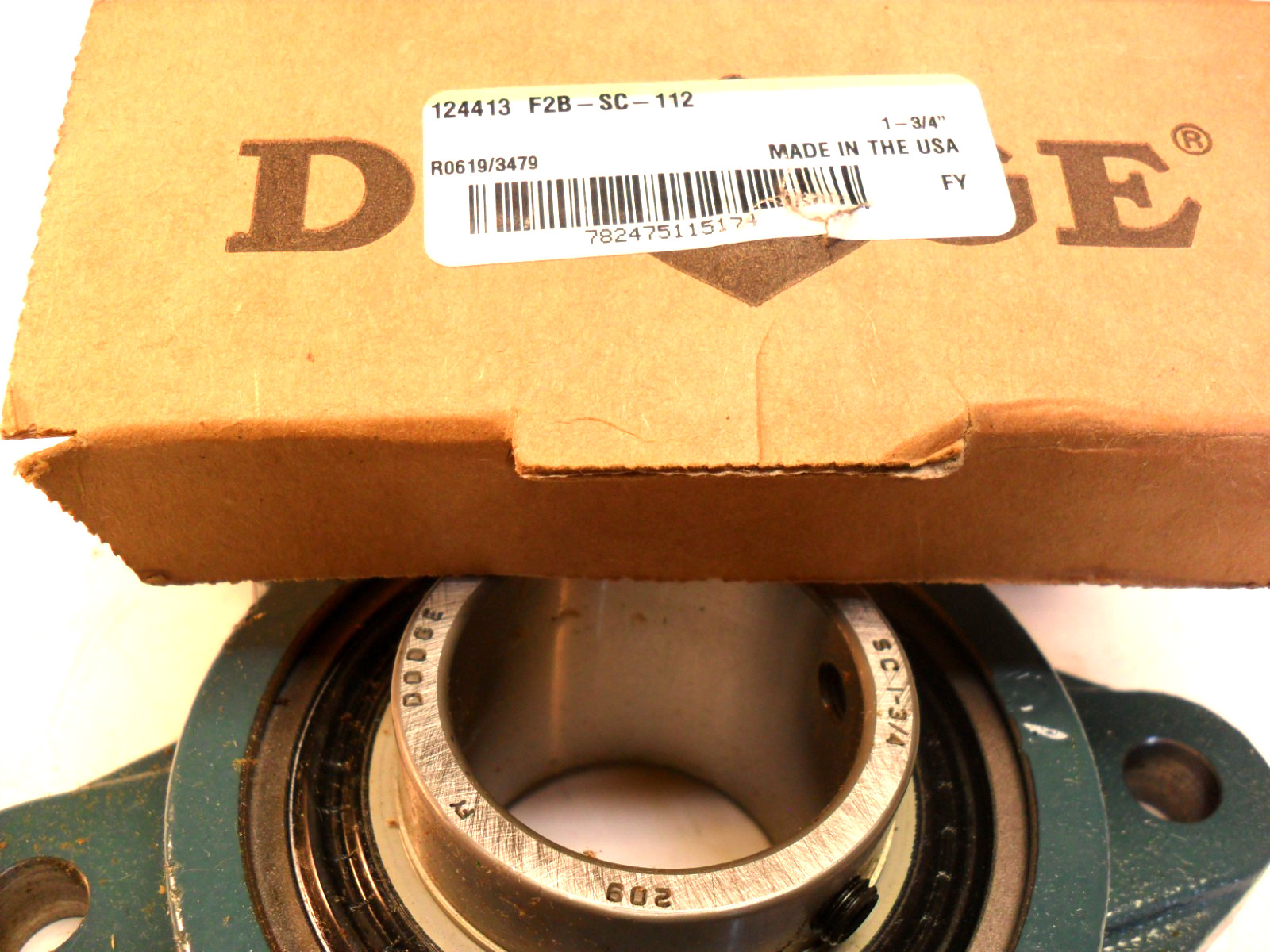 124413 DODGE – F2B-SC-112 – 2 Bolt Flange 1-3/4″ Bore NIB