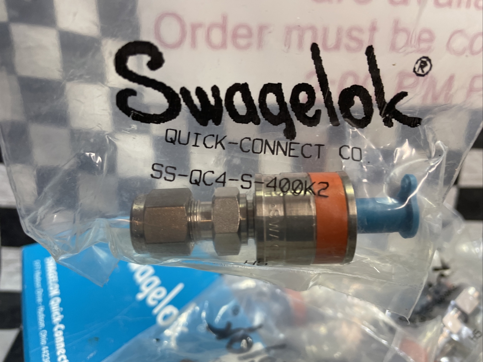 SWAGELOK SS-QC4-S-400K2, SSQC4S400K2, Quick Connect Orange Key 1/4″ , LOT OF 8